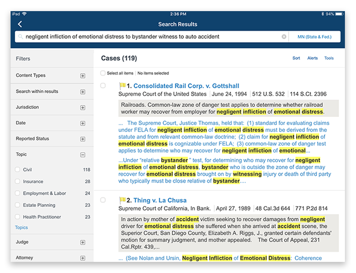 Westlaw App by Thomson Reuters Legal Solutions