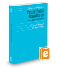 Proxy Rules Handbook, 2020-2021 ed. (Securities Law Handbook Series) Proxy Rules Handbook, 2020-2021 ed. (Securities Law Handbook Series)