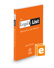 The Legal List: Research on the Internet, 2022-2023 ed.