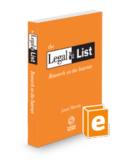The Legal List: Research on the Internet, 2023-2024 ed.