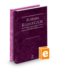 Alabama Rules of Court - State and Federal, 2022 ed. (Vols. I & II, Alabama Court Rules)