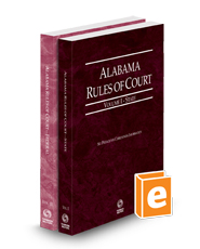 Alabama Rules of Court - State and Federal, 2024 ed. (Vols. I & II, Alabama Court Rules)