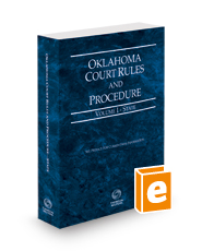 Oklahoma Court Rules and Procedure - State, 2024 ed. (Vol. I, Oklahoma Court Rules)