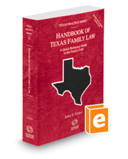 Handbook Of Texas Family Law 2018 2019 Legal Solutions