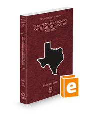 Texas Summary Judgment and Related Termination Motions, 2021-2022 ed. (Vol. 52, Texas Practice Series)