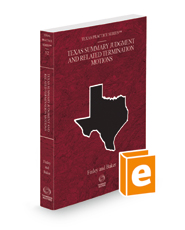 Texas Summary Judgment and Related Termination Motions, 2022-2023 ed. (Vol. 52, Texas Practice Series)