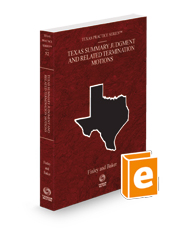 Texas Summary Judgment and Related Termination Motions, 2023-2024 ed. (Vol. 52, Texas Practice Series)