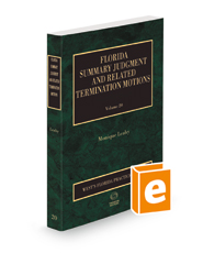 Florida Summary Judgment and Related Termination Motions, 2021-2022 ed. (Vol. 20, Florida Practice Series)