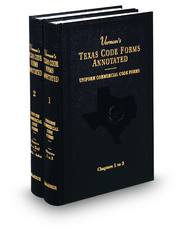 Vernon's® Texas Code Forms Annotated: Uniform Commercial Code, 4th