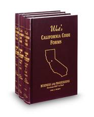 Business and Professions, 4th (West's® California Code Forms)