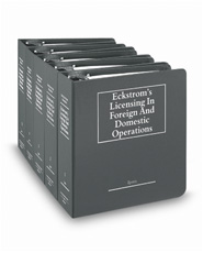 Eckstrom's Licensing in Foreign and Domestic Operations: The Forms and Substance of Licensing