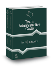 Education, 2023 ed. (Title 19, Texas Administrative Code)