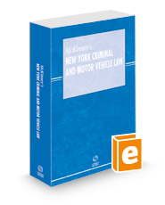 McKinney's New York Criminal and Motor Vehicle Law Pamphlet with CD-ROM, 2022 ed.