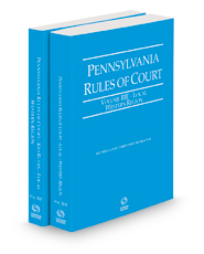 Pennsylvania Rules of Court - Local Western and Local Western KeyRules, 2022 ed. (Vols. IIIE & IIIF, Pennsylvania Court Rules)