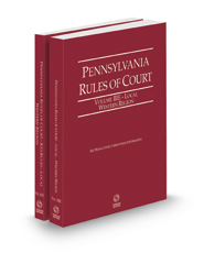 Pennsylvania Rules of Court - Local Western and Local Western KeyRules, 2022 revised ed. (Vols. IIIE & IIIF, Pennsylvania Court Rules)