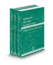 McKinney's New York Rules of Court - Federal District Courts, Federal Bankruptcy Courts and Federal District Courts KeyRules, 2024 ed. (Vols. II, IIA & IIB, New York Court Rules)