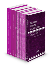 McKinney's New York Rules of Court - State, Federal District, Federal Bankruptcy, Federal District KeyRules, Local Civil and Local Civil KeyRules, 2025 ed. (Vols. I, II, IIA, IIB, III & IIIA New York Court Rules)