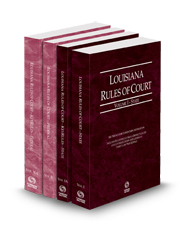 Louisiana Rules of Court -  State, State KeyRules, Federal and Federal KeyRules, 2023 ed. (Vols. I-IIA, Louisiana Court Rules)
