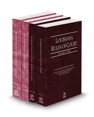 Louisiana Rules of Court -  State, State KeyRules, Federal and Federal KeyRules, 2023 revised ed. (Vols. I-IIA, Louisiana Court Rules)