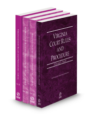 Virginia Court Rules and Procedures - State, Federal, Federal KeyRules and Local, 2024 ed. (Vols. I-III, Virginia Court Rules)